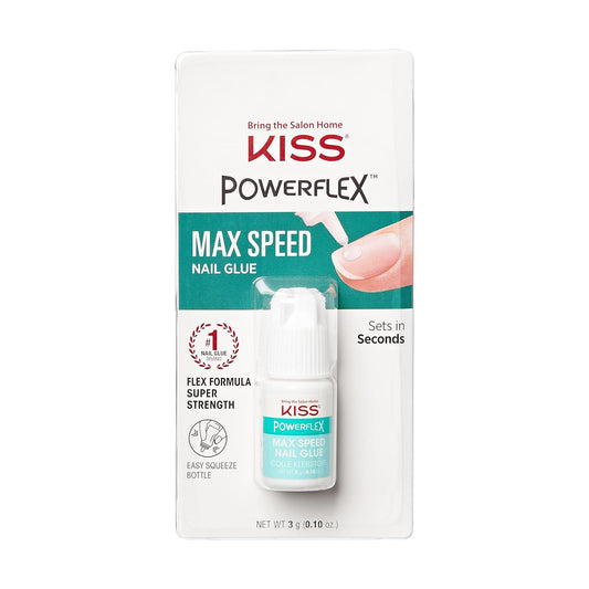 KISS_PowerFlex_Maximum_Speed_Nail_Glue_for_Press_On_Nails,_Super_Strength_Flex_Formula_Nail_Adhesive,_Includes_One_Bottle_3g_(0.10_oz.)_with_Twist-Off_Cap_&_Nozzle_Tip_Squeeze_Applicator