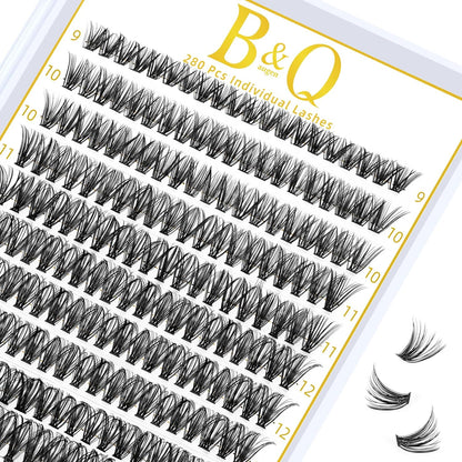 Lash_Clusters_40D-0.07D-9-16MIX_B&Q_280_Clusters_False_Eyelash_20D_30D_40D_Individual_Lashes_Cluster_DIY_Eyelash_Extensions_at_Home_(40D-0.07D,9-16MIX)_Makeup_Realistic_Cosmetic_Eyelashes_Extensions_Lightweight