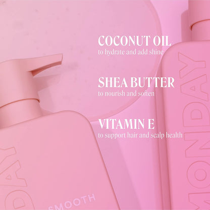 MONDAY_HAIRCARE_Smooth_Shampoo_+_Conditioner_Bathroom_Set_(2_Pack)_12oz_Each_for_Frizzy,_Coarse,_and_Curly_Hair,_Made_from_Coconut_Oil,_Shea_Butter,_&_Vitamin_E,_100%_Recyclable_Bottles,_Pink