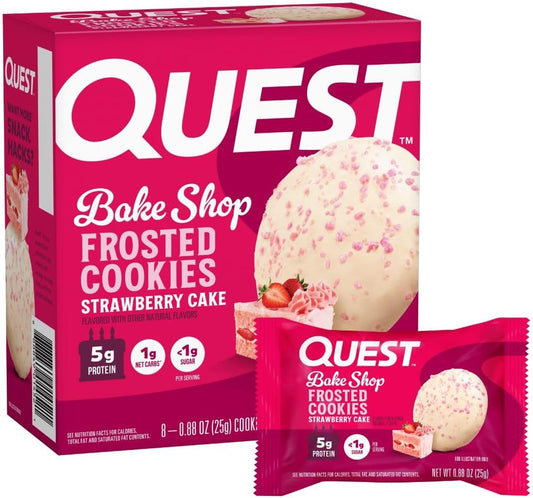 Quest_Nutrition_Frosted_Cookies,_Strawberry_Cake,_1g_Sugar,_11g_Protein,_2g_Net_Carbs,_Gluten_Free,_8_Count