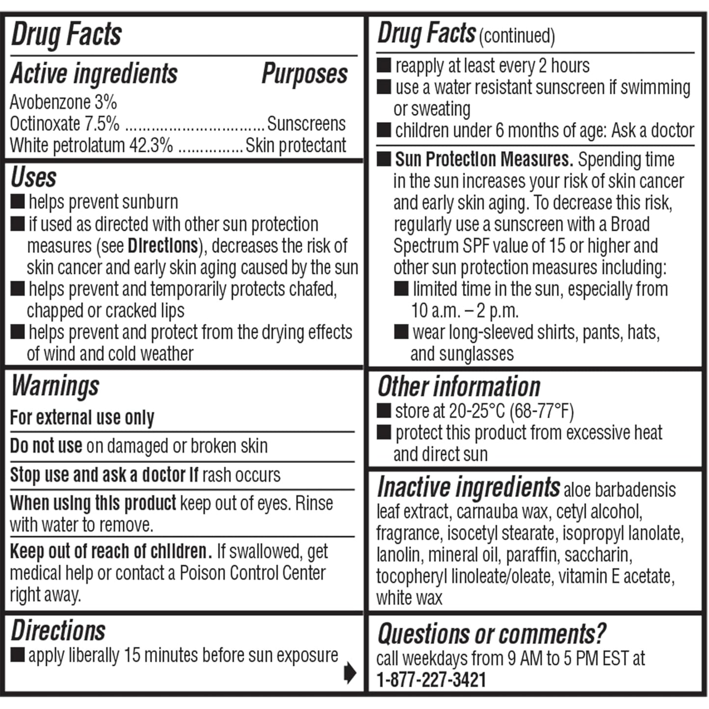 ChapStick_Moisturizer_Original_Lip_Balm_Tubes,_SPF_15_and_Skin_Protectant_-_0.15_Oz,_3_Count_(Pack_of_1)