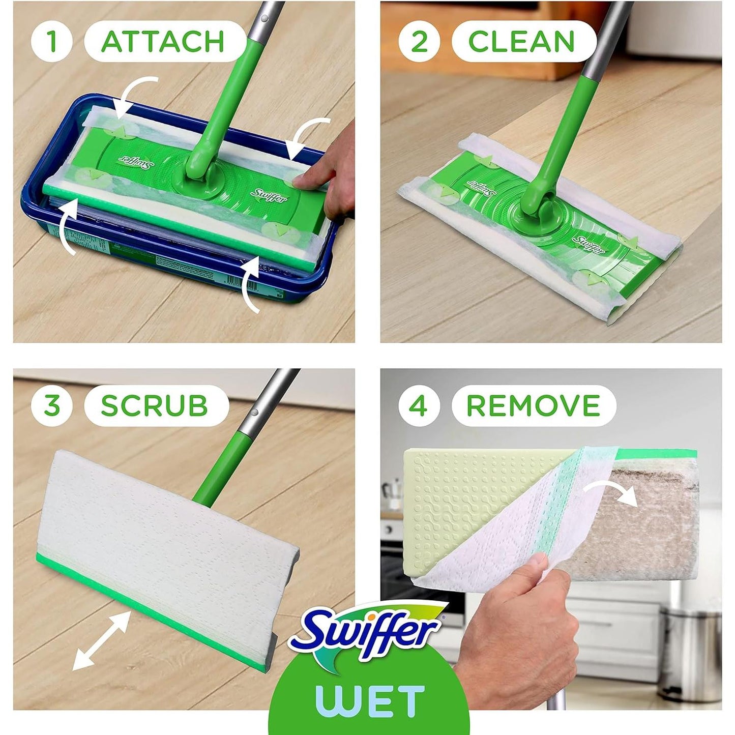 Swiffer_Sweeper_Wet_Mopping_Pad_Refills_for_Floor_Mop_with_Febreze_Lavender_Scent,_12_Count_Pack_Wood_Wooden_Adjustable_Cleaning