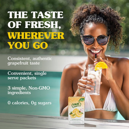 TRUE_GRAPEFRUIT_Water_Enhancer_32_Packets|_Zero_Calorie_Unsweetened_Water_Flavoring_Beverage_Drinks_Mixed