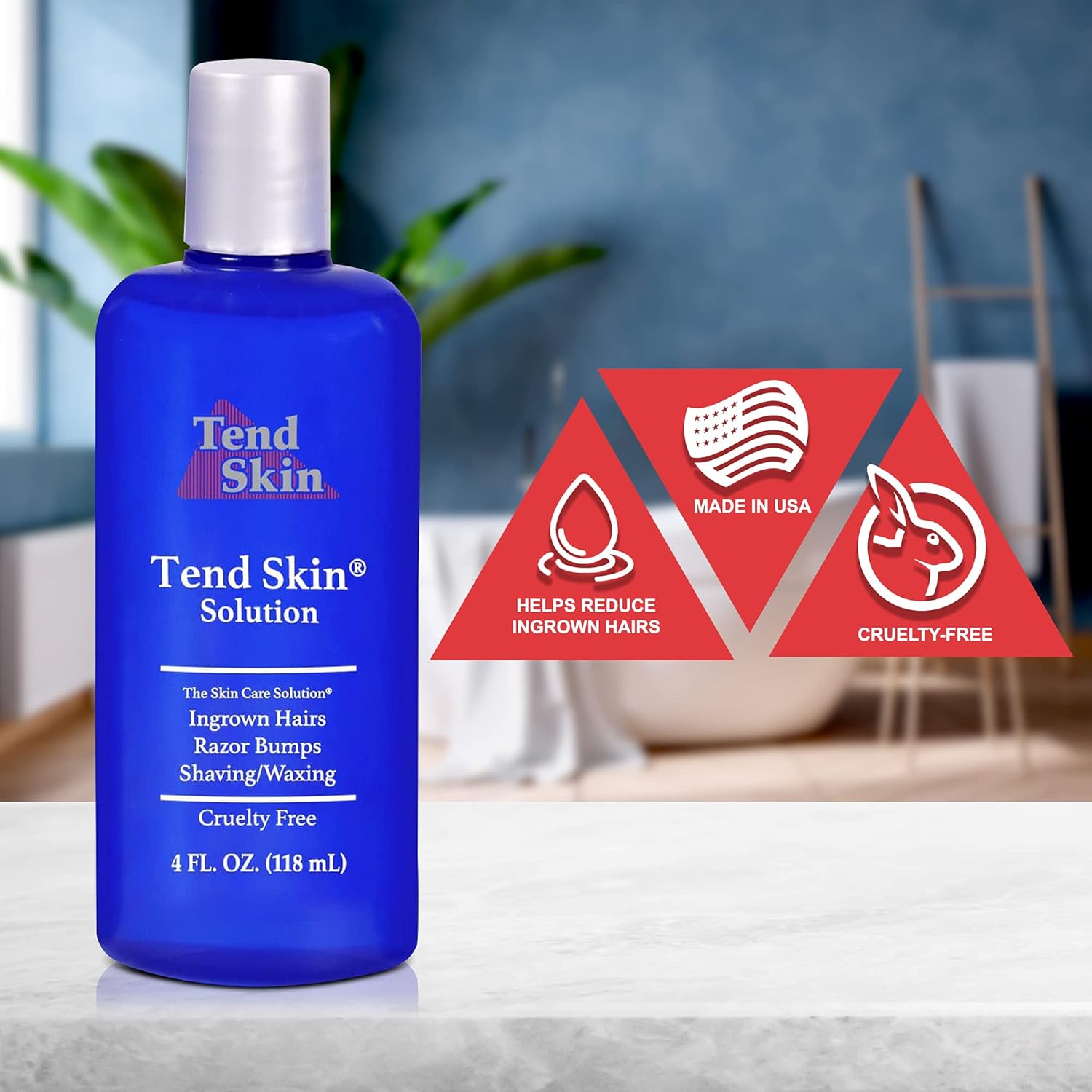 Tend_Skin_Womens_AfterShave/Post_Waxing_Solution_for_Ingrown_Hair,_Razor_Bumps_and_Burns,_4_ounce,_Blue