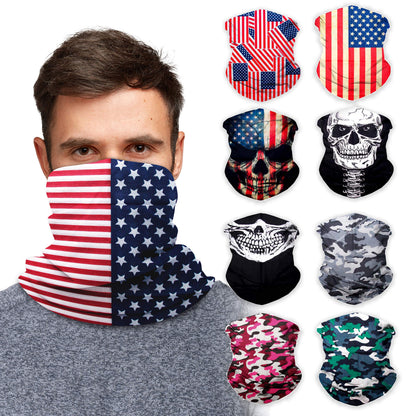 Sojourner Neck Gaiter, Bandana, Buff (9 Pack) - Face Cover for Men, Women, and Teens - Neck Warmer UV Sun Protection Gator