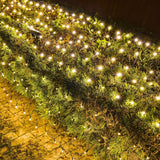Outdoor Christmas Lights, 360 LED 12FT x 5FT Green Wire Waterproof Christmas Net Light Outdoor Plug in with 8 Modes, Warm White Mesh Lights Decorations for Xmas Indoor Tree Bush Yard Home Decor