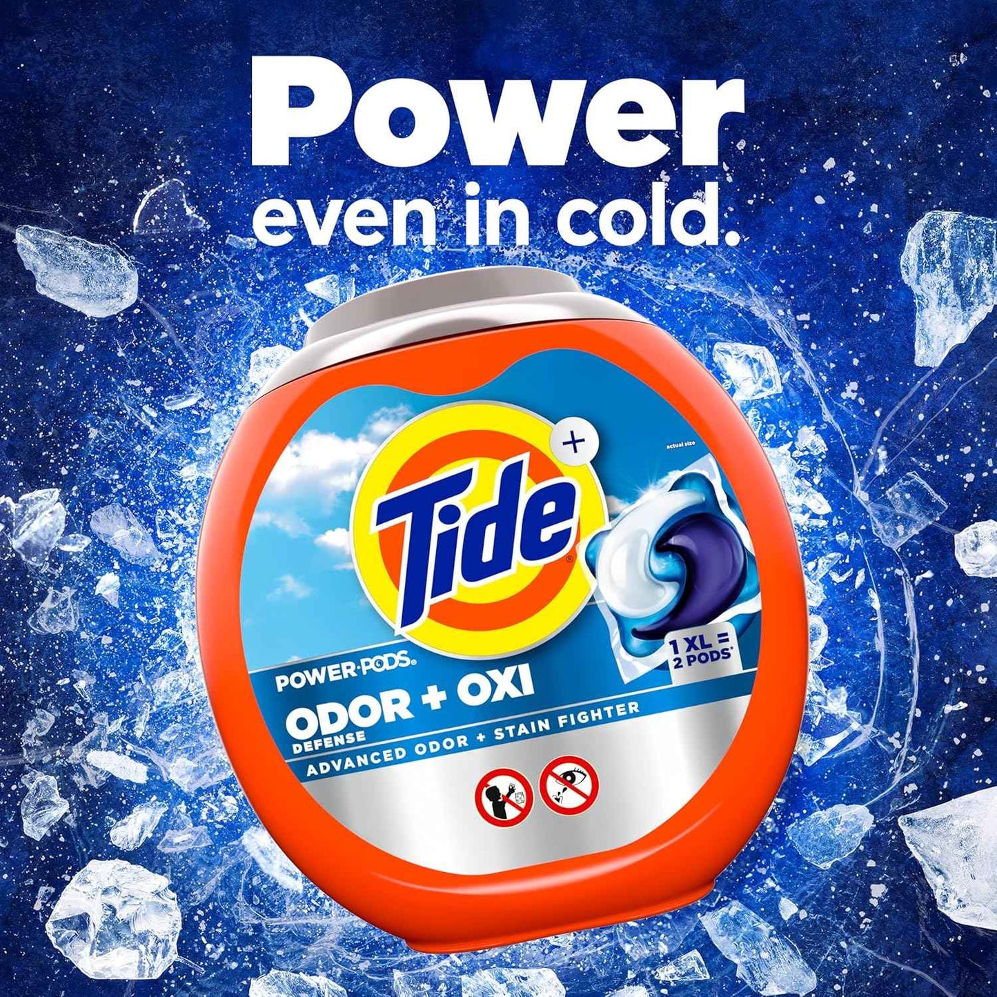 Tide Odor Defense + Oxi Laundry Detergent Pacs, Original Scent, Advanced Odor + Stain Fighter, laudry soap washing detergent pacs