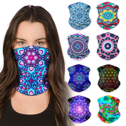 Sojourner Neck Gaiter, Bandana, Buff (9 Pack) - Face Cover for Men, Women, and Teens - Neck Warmer UV Sun Protection Gator