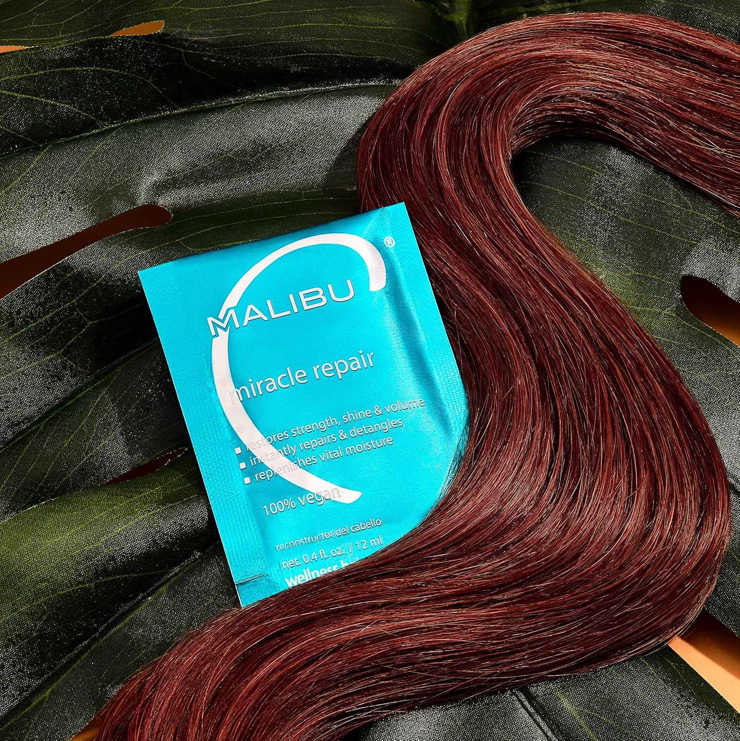 Malibu C Miracle Repair Hair Reconstructor - Nourishing Treatment for Weak, Damaged Strands - Flax Protein & Vitamin B5 for Moisture