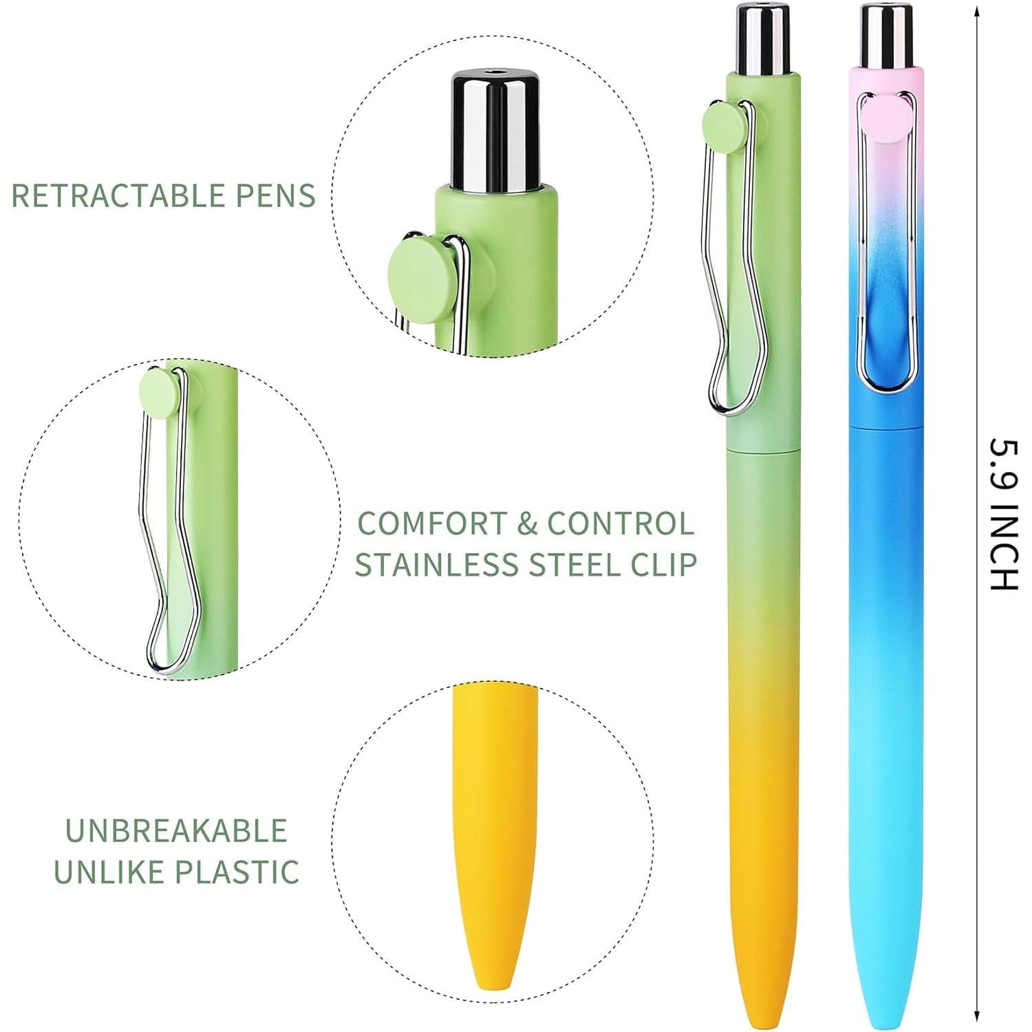 WY_WENYUAN_Cute_Pens,_Pastel_Ballpoint_Pens_Bulk,_Fine_Point_Smooth_Writing,_Black_Ink_1.0_mm_Journaling_Office_Supplies_for_Women_&_Men,_Note_Taking