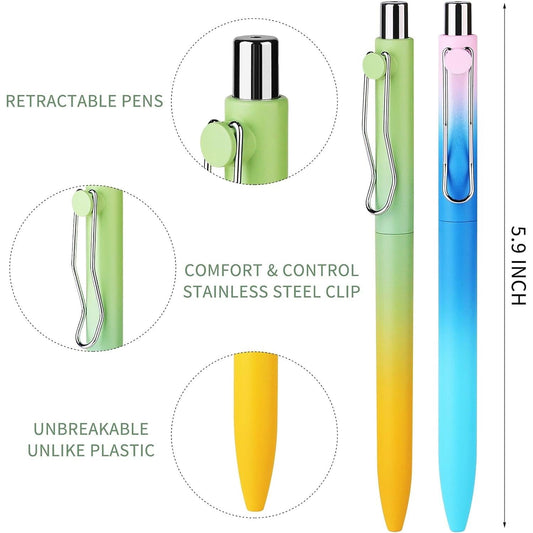 WY_WENYUAN_Cute_Pens,_Pastel_Ballpoint_Pens_Bulk,_Fine_Point_Smooth_Writing,_Black_Ink_1.0_mm_Journaling_Office_Supplies_for_Women_&_Men,_Note_Taking