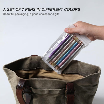 Seven_Days_of_The_Week_Pen_Describing_Mentality,Glitter_Ballpoint_Pens,Black_Ink_Medium_Point_1.0_mm_Gift_Pens,_Cute_Pens_Office_Supplies_for_Women