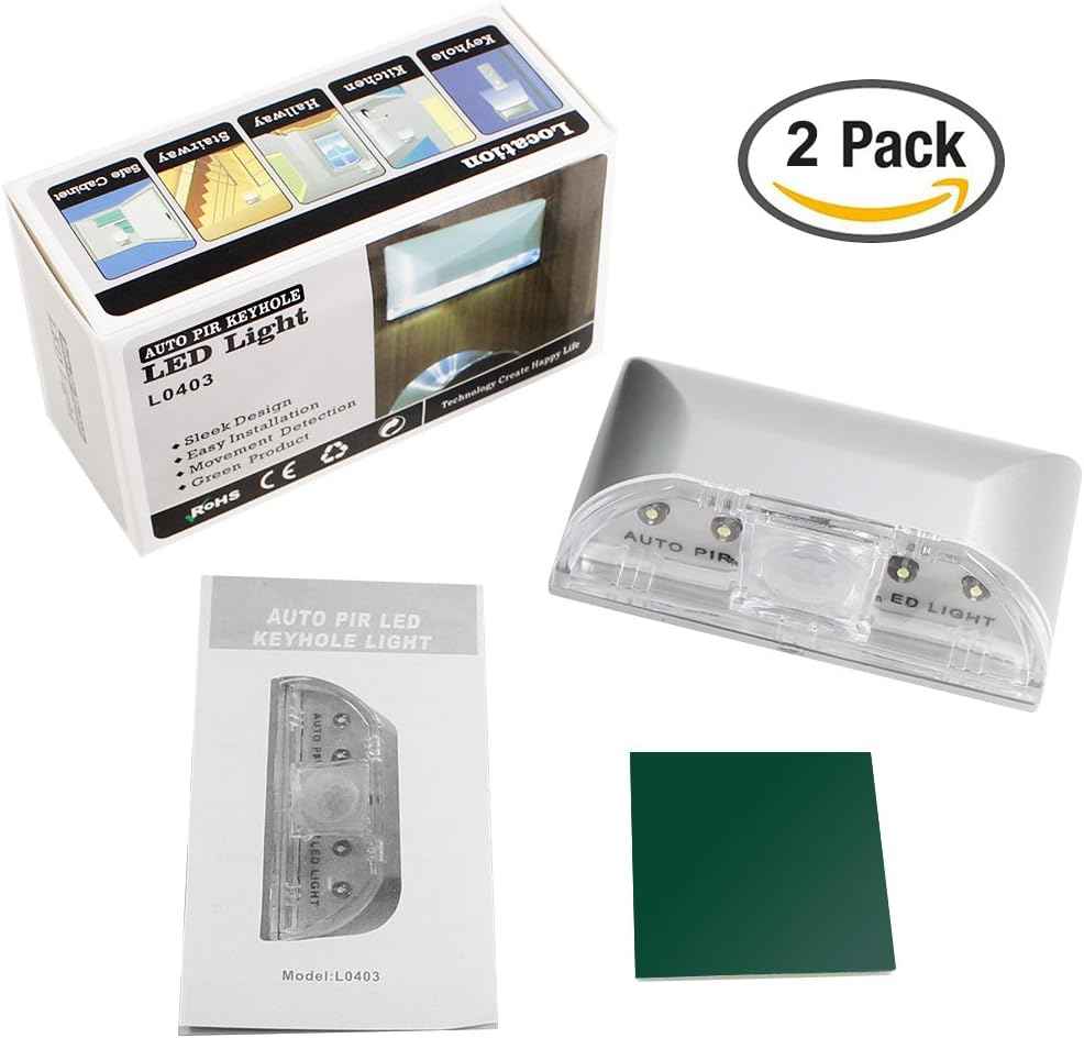 SENHAI 2 Pack Keyhole Light – Clean-Lines Sensor Light for Clutter-Free Entryways