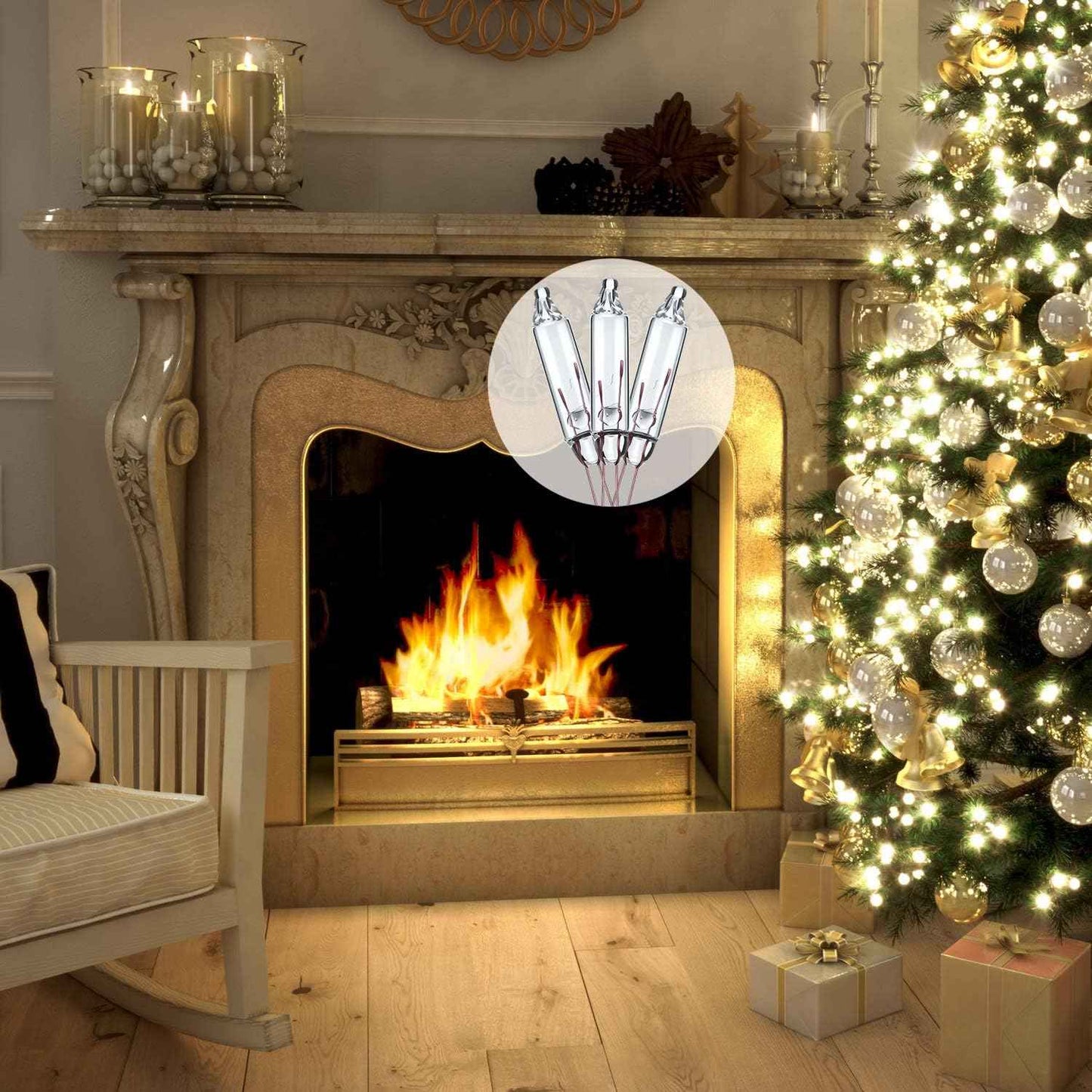 Mudder Mini Christmas Replacement Bulbs – Thoughtful Housewarming Gift for Holiday Hosts, 100-Pack Clear
