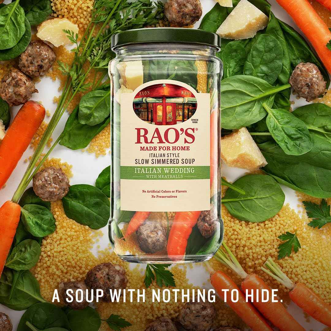 Rao's Made for Home Italian Wedding Soup 16oz – Nourishing Comfort Food for Sick Days and Cold Weather, Heat and Serve