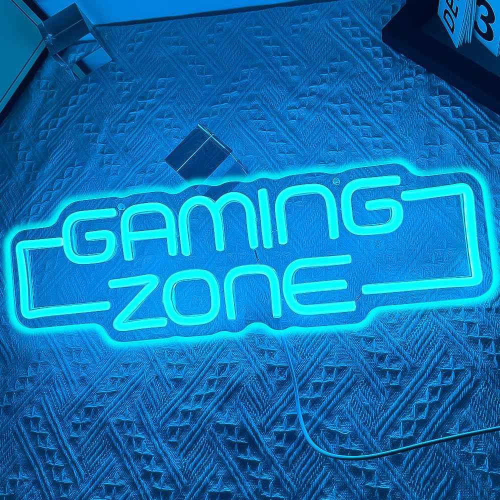 Glovolcy Neon Sign – Gamer Gifts for Teens Boys, USB-Powered LED Wall Light for Bedroom Setup