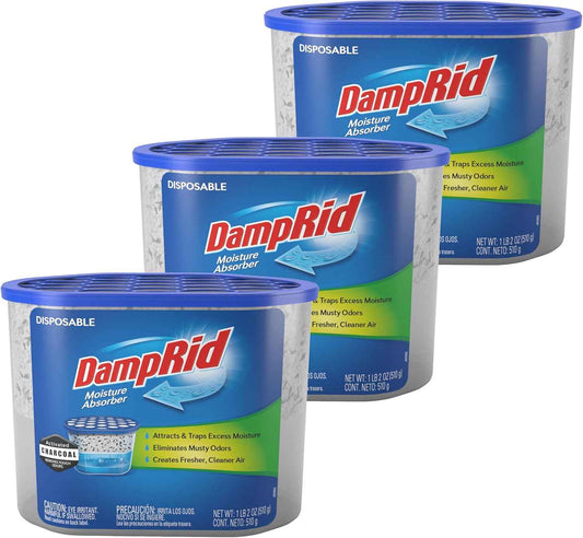 DampRid Fragrance Free Moisture Absorber – Bedroom and Nursery Air Care for Scent-Sensitive Sleepers, Activated Charcoal Odor Control