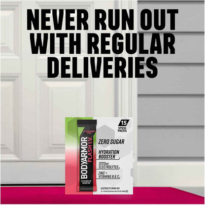 BODYARMOR Flash IV Electrolyte Packets – Adventure Hydration for Biking Kayaking and Weekend Hikes, No Heavy Bottles