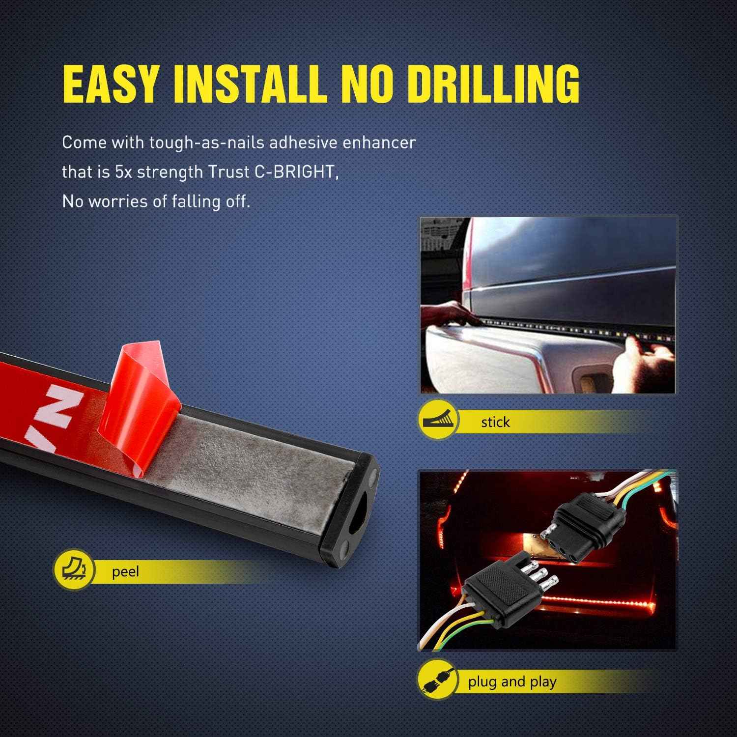 Nilight 60-Inch Truck Bed Light Bar – LED Strip for Camping, Loading, and Off-Road Night Use
