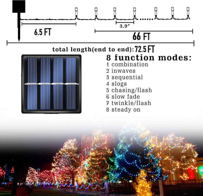 Dazzle Bright Solar String Lights – Flameless Indoor and Outdoor Lighting, Cool-to-Touch LEDs for Worry-Free Use