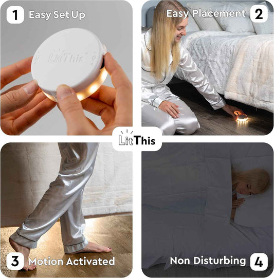 LuminAura Ambient Bed Light – 4000K Diffused Glow for Cozy Bedroom Decor