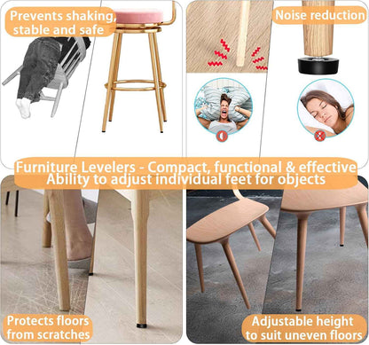 Skywin Adjustable Furniture Levelers – Patio & Deck Table Stabilizer, Weather-Resistant 12-Pack