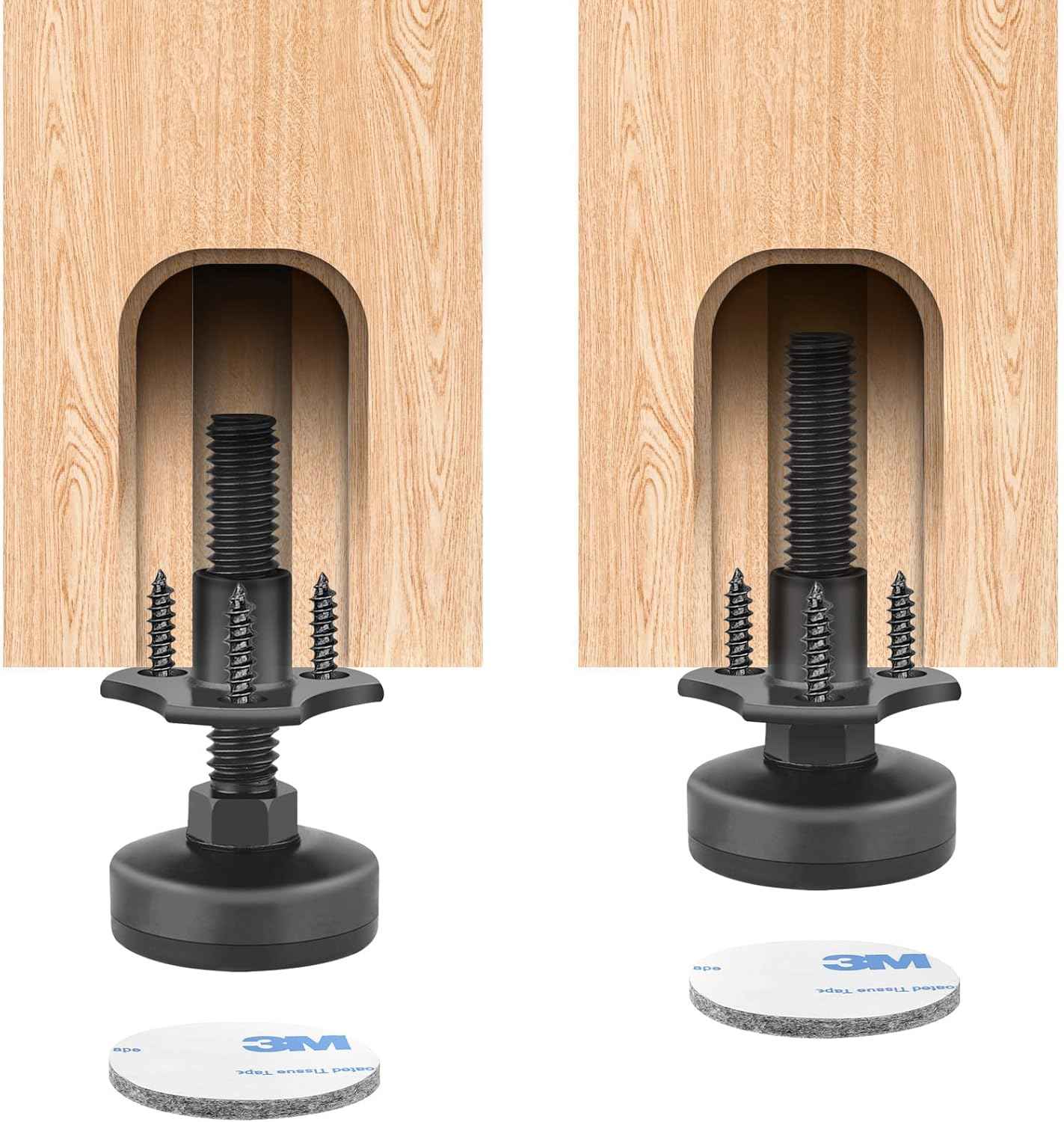 Anwenk Adjustable Leveling Feet Furniture Levelers 4 Pack, Practical Housewarming Gift for New Homeowners and DIYers