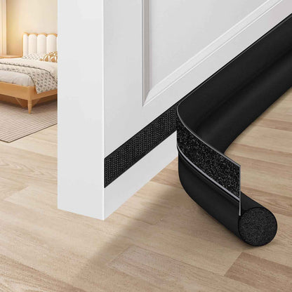 MAXTID Door Draft Stopper 36 Inch Black Adjustable Door Draft Blocker Slim Under Door Draft Guard for Minimalist Home