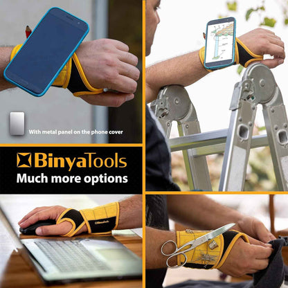 BINYATOOLS Magnetic Wristband – Unique Christmas Stocking Stuffer for Men, Handy Tool Gift for Handyman Fathers