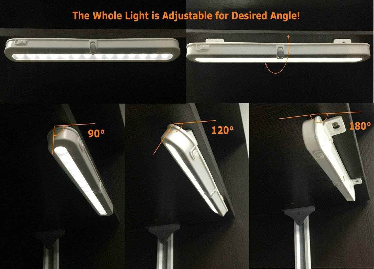 BLS T01L Motion Sensor Light – Minimalist Wire-Free Pantry and Closet Bar Light with Adjustable Swivel Beam