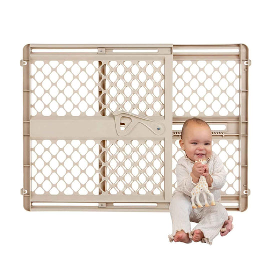 Toddleroo by North States Supergate Ergo Baby Gate – Top of Stairs Safety Barrier with Hardware Mount for Fall Prevention