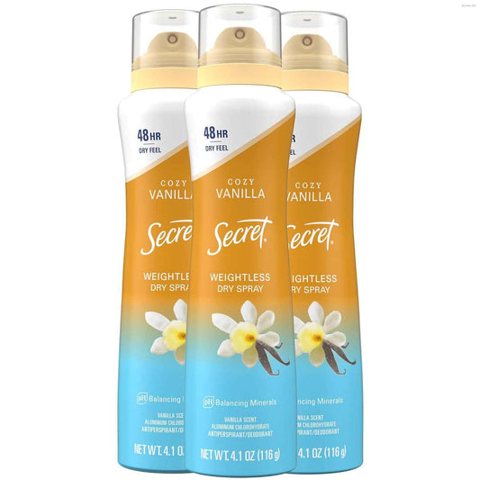 Secret Dry Spray Antiperspirant for Women – 48hr Sweat Protection for Patio Brunches, Camping Days, and Hiking Trails
