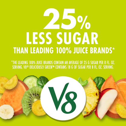 V8_Deliciously_Green_100%_Fruit_and_Vegetable_Juice,_8_fl_oz_Can_(6_Pack)_(Case_of_4)
