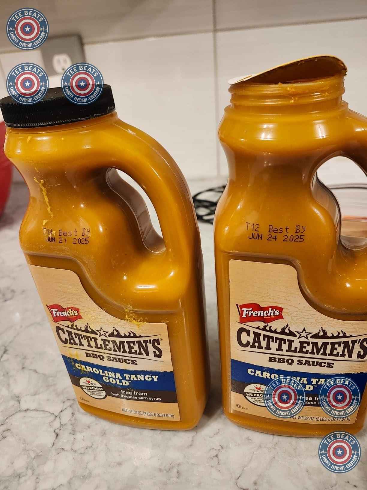 Cattlemen's Carolina Tangy Gold BBQ Sauce, 38 oz – Clean-Ingredient Mustard Sauce for Intentional, Simple Cooking