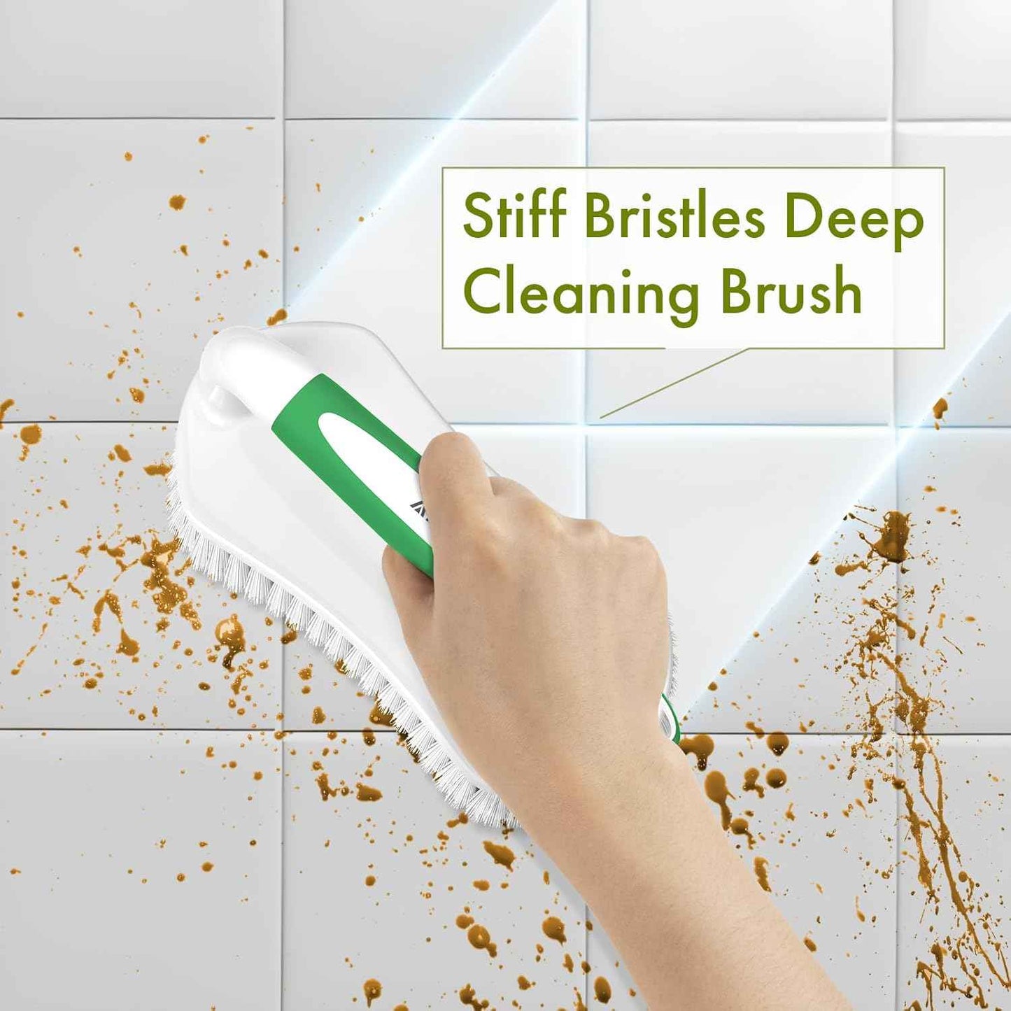 Amazer Scrub Brush 2-Pack – One Tool for Tub, Tile, Sink, and Carpet Clutter Reduction
