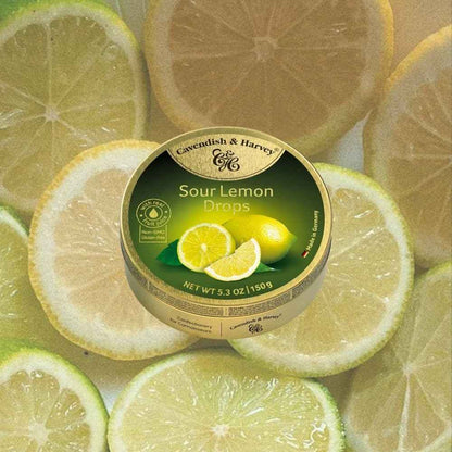 Cavendish & Harvey Sour Lemon Hard Candy Drops – Wind-Down Ritual Candy, Naturally Sourced Real Fruit Juice Drops