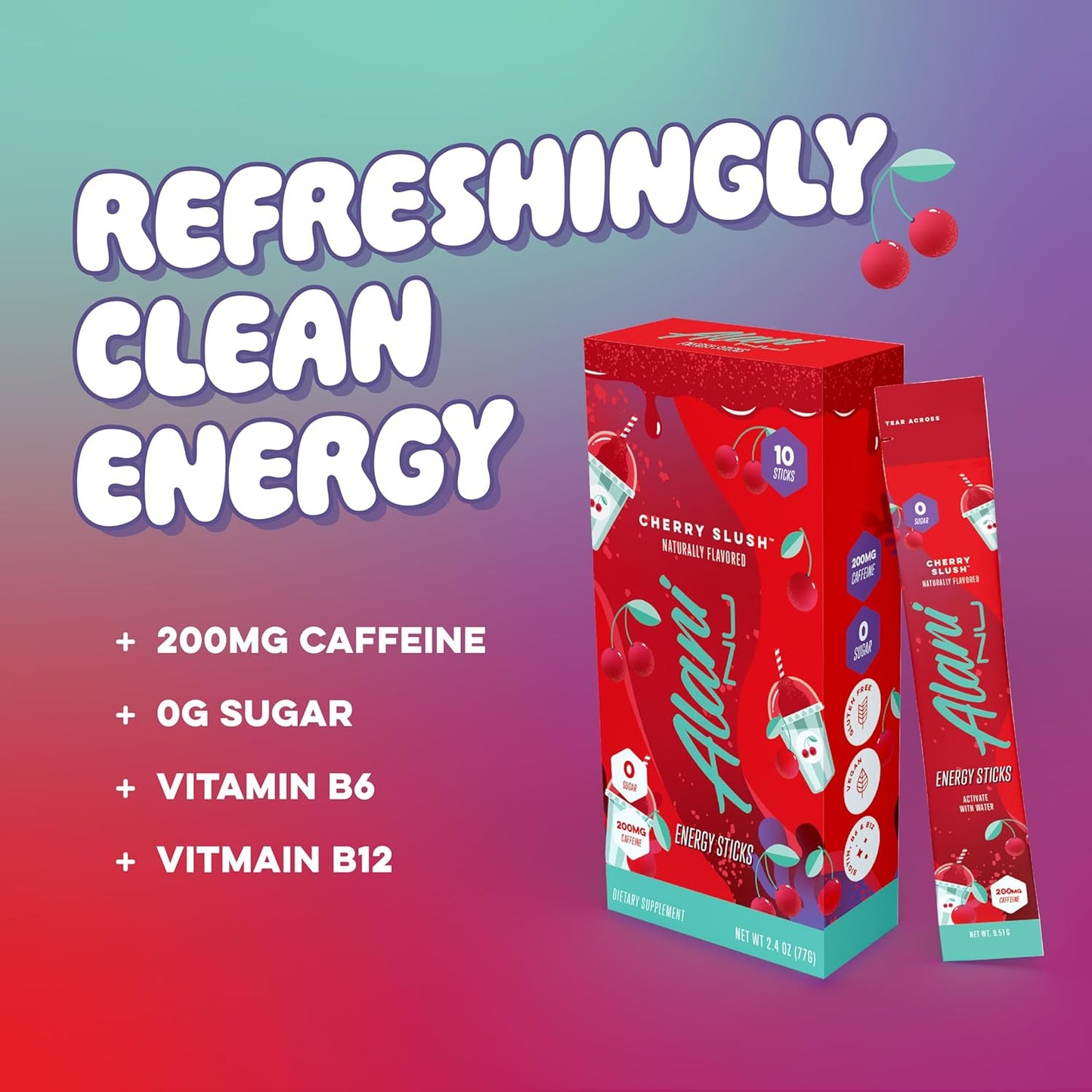 Alani Nu PINK SLUSH Energy Sticks – Portable Powdered Energy for Commute, Coworking, and Back-to-Back Meetings