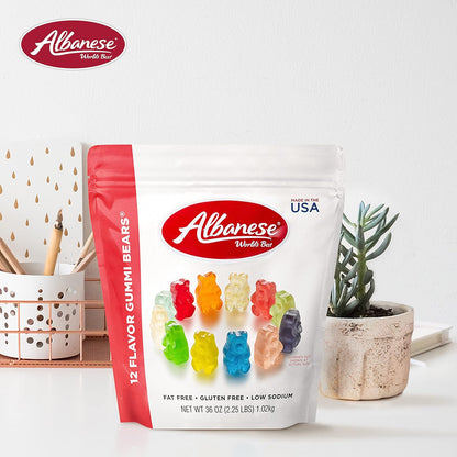 Albanese Gummi Bears 36oz Bulk Bag – Nut Free, Dairy Free, Gluten Free Candy for Playdates and Classroom Treats