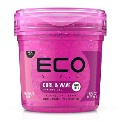 Ecoco Eco Style Hair Gel – Clutter-Free Edge Control for Simple Curly Hair Routines, 8 oz