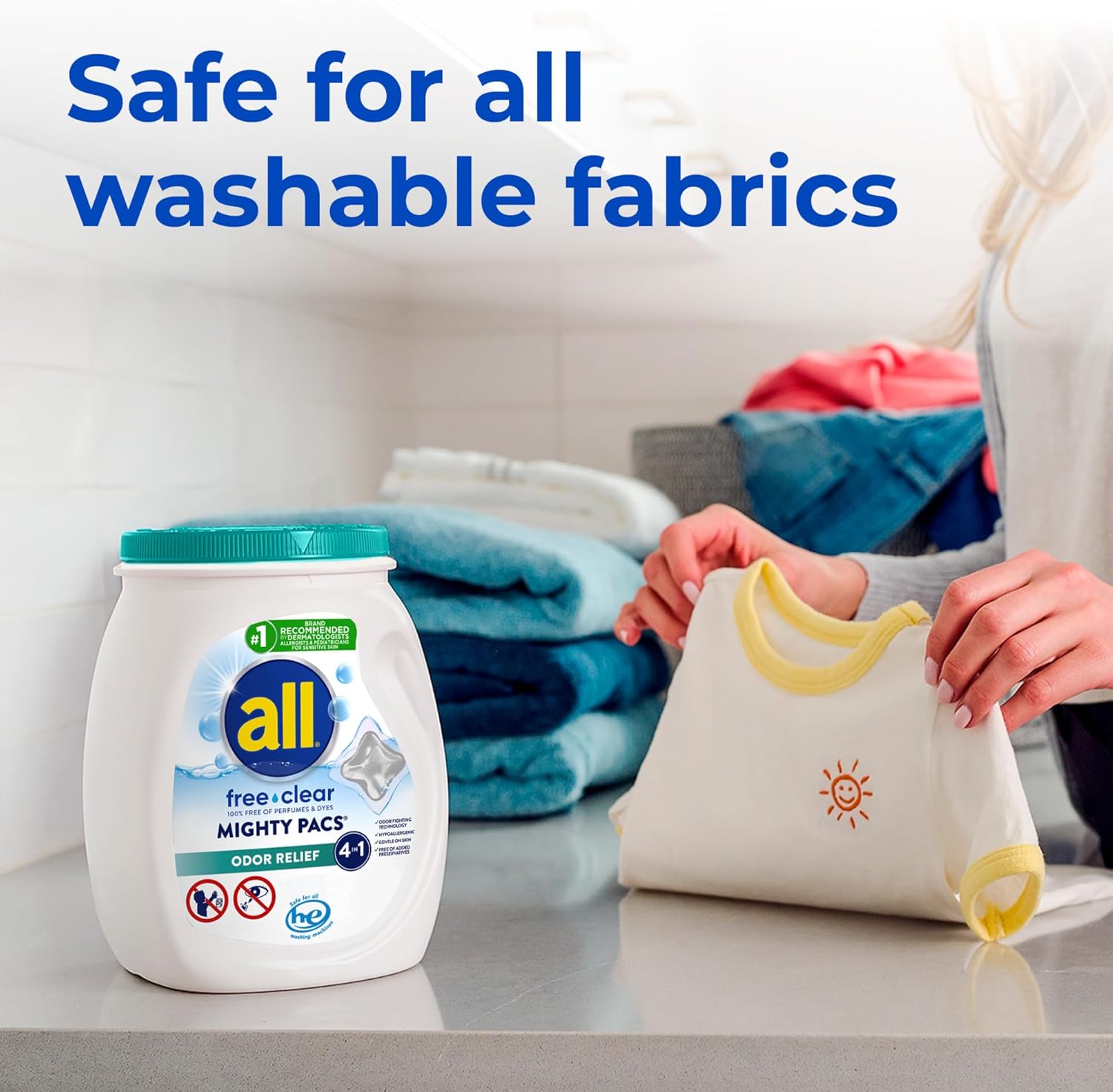 All Mighty Pacs Laundry Detergent – Pediatrician-Recommended Wash for Baby Clothes and Cloth Diapers