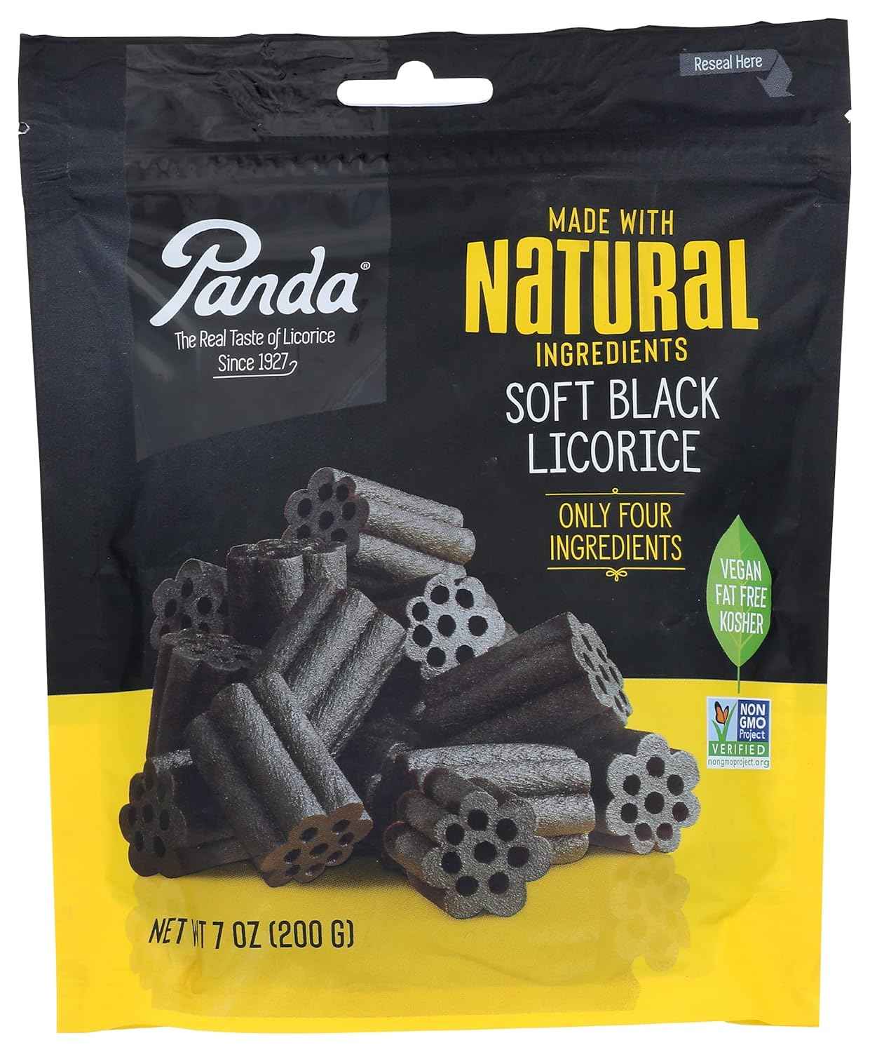 Panda Licorice Chew – Resealable Soft Candy for Camping Trips and Picnics, 7 oz