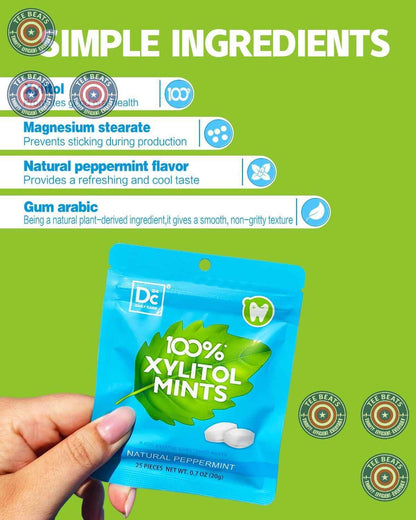 DC24 DAILY CARE Xylitol Mints – Family-Safe Lunchbox Treat for School, Sports, and Snack Time