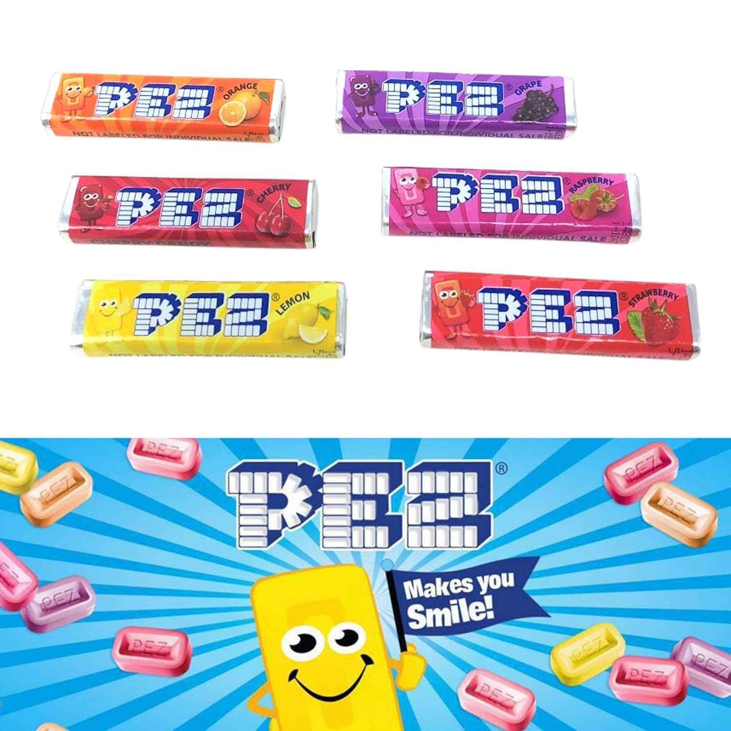 PEZ Candy Refill Rolls – Individually Wrapped PEZ Refills, No Loose Candy Mess in the Pantry