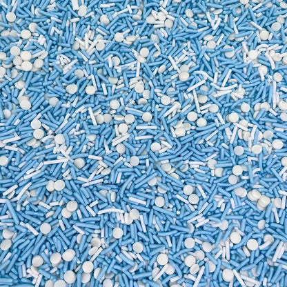 Manvscakes Clean Label Blue Sprinkles – Natural Dye Dessert Topping for Health Minded Home Bakers