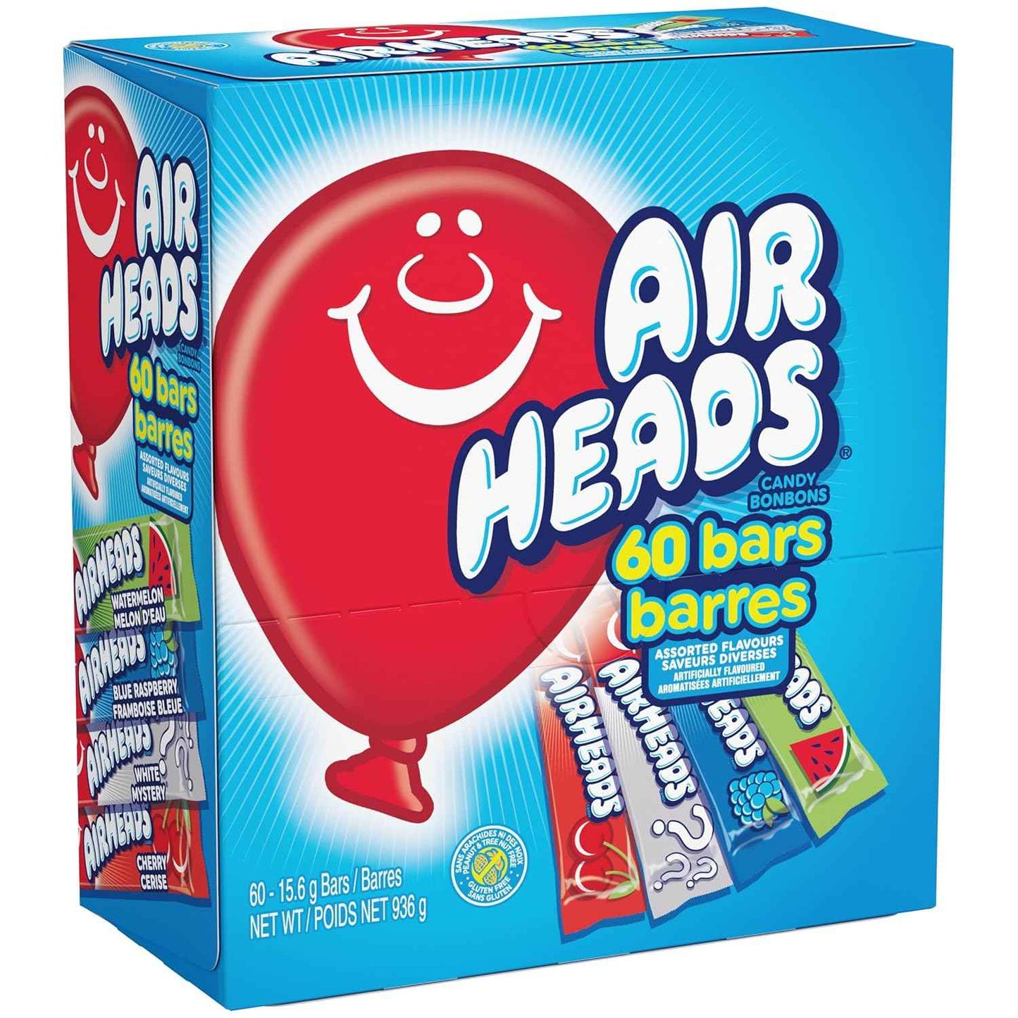 Airheads Sour Taffy Bars – Holiday Gift Basket Addition and Concession Stand Candy Bar Offering