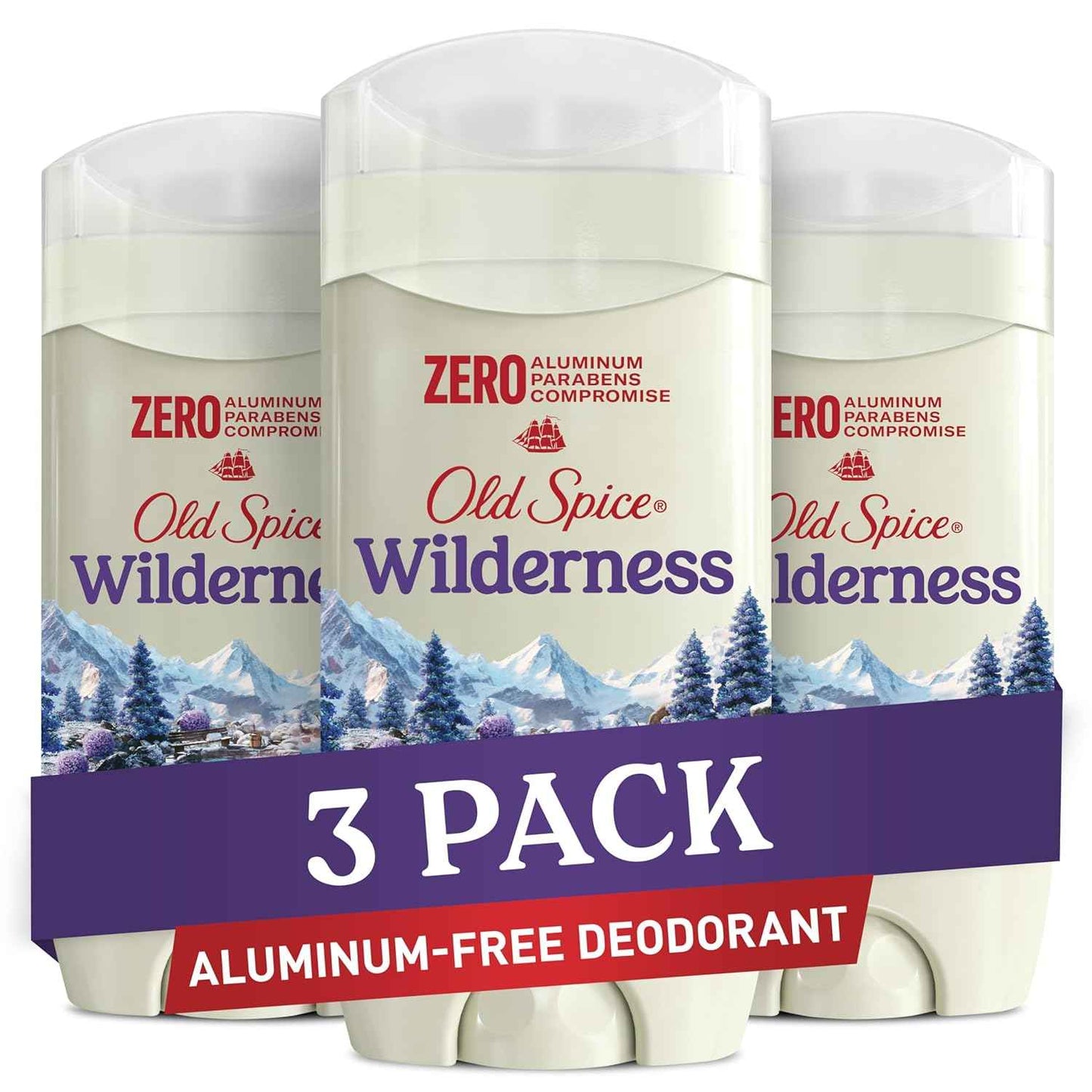 Old Spice Men's Deodorant Aluminum-Free Wilderness with Lavender – 5-Scent Variety Pack Gift Set for Him, 3oz Sticks (Pack of 3)