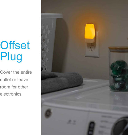 GE Sleeplite Night Light – Dusk to Dawn Hallway Lighting for Senior Fall Prevention, Automatic LED Plug In