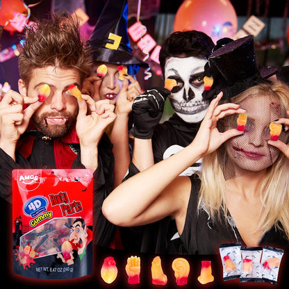 Amos Spooky Gummy Body Parts – Eye-Catching Halloween Dessert Table Decor for Living Room & Dining Room Displays