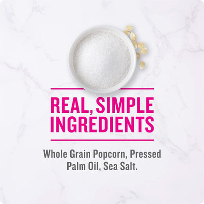 Angie's BOOMCHICKAPOP Sea Salt Popcorn, 3.29 oz Bags – Pre-Portioned Lunchbox Add-In for Busy Parents