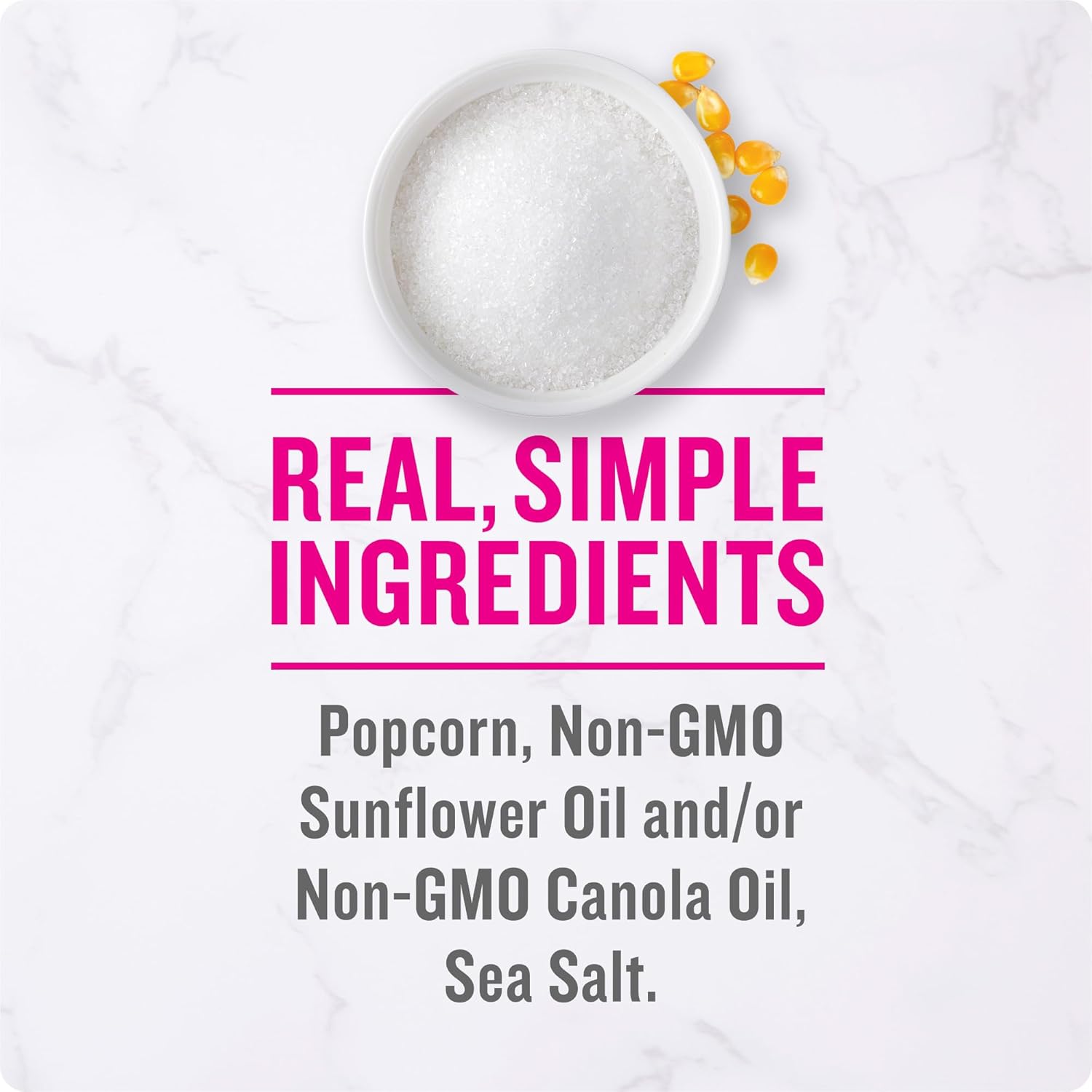 Angie's BOOMCHICKAPOP Sea Salt Popcorn – Gluten-Free Vegan Snack for Family Movie Night with Kids